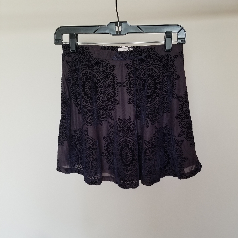 2 for $30*LA Hearts burnout velvet skater skirt